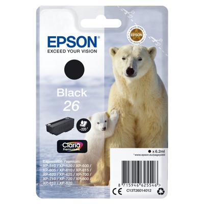Originele inktcartridge Epson C13T26014012 Zwart