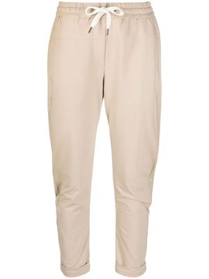 Brunello Cucinelli pantalon de jogging à taille à lien de resserrage - Tons neutres