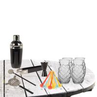 Excellent Houseware cocktails maken set 5-delig met 4x Pina Colada glazen