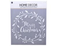 Raamdecoratie krans 30,5x31,5cm wit Raamdecoratie krans 30,5x31,5cm wit