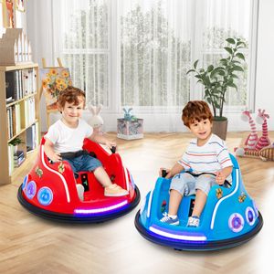 12 V Kinderautoscooter Elektrische Bumper Auto met Muziek en Verlichting Incl. 2,4 GHz Afstandsbediening voor Kinderen 3+ Rood/Blauw/Roze