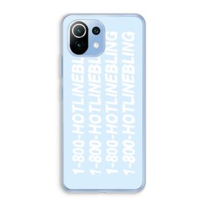 Hotline bling blue: Xiaomi Mi 11 Lite Transparant Hoesje