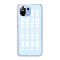 Hotline bling blue: Xiaomi Mi 11 Lite Transparant Hoesje Hotline bling blue: Xiaomi Mi 11 Lite Transparant Hoesje