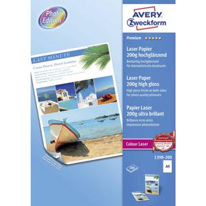 Avery-Zweckform Premium Laser Paper 200g high gloss 1398-200 Laserprintpapier DIN A4 200 g/m² 200 vellen Wit