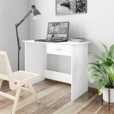 Bureau 100x50x76 cm bewerkt hout wit