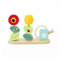 Classic World houten stapel puzzel bloementuin, 11dlg.