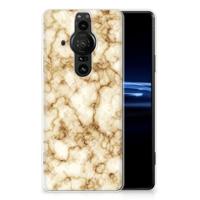 Sony Xperia Pro-I | TPU | Siliconen hoesje | Marmer Goud