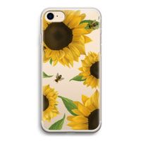 Sunflower and bees: iPhone 7 Transparant Hoesje