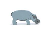 Tender Leaf Toys safaridier Nijlpaard junior 9,5 cm hout blauw - thumbnail