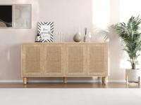 Dressoir LETU 4 deuren saphire eik met jute effect