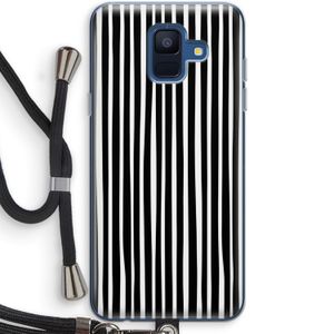 Stripes: Samsung Galaxy A6 (2018) Transparant Hoesje met koord