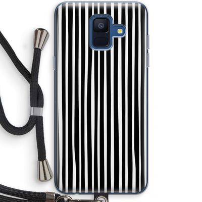 Stripes: Samsung Galaxy A6 (2018) Transparant Hoesje met koord