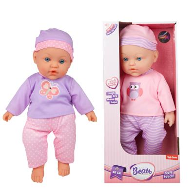 BEAU Zachte babypop 40cm met geluid