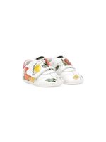 Dolce & Gabbana Kids graphic-print leather trainers - Blanc