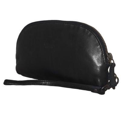 Bear Design Leren Make Up Tasje / Etui Round Zwart