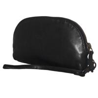 Bear Design Leren Make Up Tasje / Etui Round Zwart Bear Design Leren Make Up Tasje / Etui Round Zwart