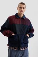 Chenille mantel in kleurvlakken - RED - L