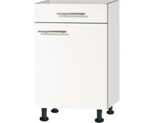 Onderkast wit mat Bengt breedte 50 cm wit met een la rai-449