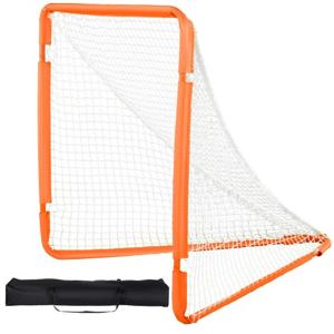 VEVOR Lacrossedoel, 4' x 4' Lacrossenet voor kleine kinderen, Opvouwbaar draagbaar Lacrossedoel met draagtas, Achtertuintrainingsapparatuur met ijzeren frame, Snelle en eenvoudige installatie, Perfect voor de jeugd