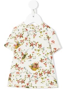 Roberto Cavalli Junior t-shirt à fleurs - Blanc