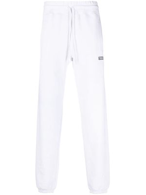 GCDS pantalon fuselé à lien de resserrage - Blanc