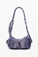 Middelgrote denim tas met zakken - RED - U
