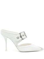 Alexander McQueen mules 100 mm à bout pointu - Blanc - thumbnail