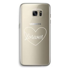 Forever heart pastel: Samsung Galaxy S7 Edge Transparant Hoesje