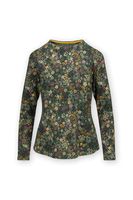 Pip Studio Top Lange Mouw Tutti i Fiori Donkergroen XXL