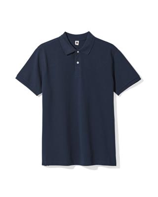 HEMA Herenpolo Denton regular fit donkerblauw (donkerblauw)