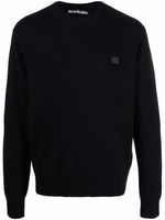 Acne Studios pull en laine à patch Face - Noir - thumbnail