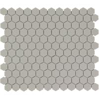 The Mosaic Factory London Mozaiek Tegel Hexagon - Grijs Porselein Ongeglazuurd, R11 260x300 mm