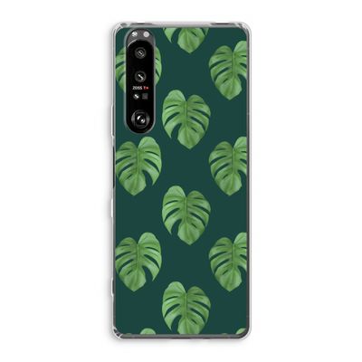 Monstera leaves: Sony Xperia 1 III Transparant Hoesje