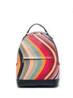 Paul Smith swirl-print leather backpack - Bleu