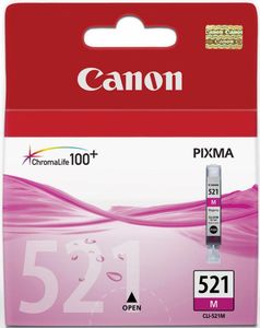 Canon inktcartridge CLI-521M, 445 pagina's, OEM 2935B001, magenta