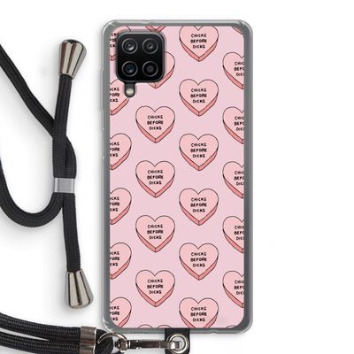 Chicks before dicks: Samsung Galaxy A12 Transparant Hoesje met koord