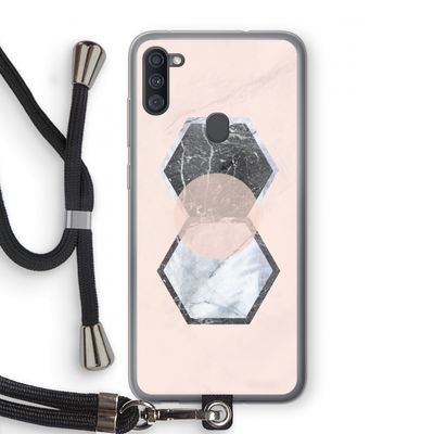 Creatieve toets: Samsung Galaxy A11 Transparant Hoesje met koord