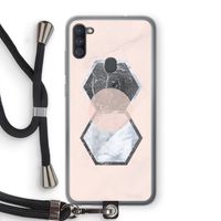 Creatieve toets: Samsung Galaxy A11 Transparant Hoesje met koord