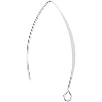 Creativ Company Oorbel, h: 42 mm, gatgrootte 2 mm, verzilverd, 30 stuk/ 1 doos