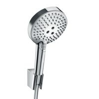 Hansgrohe Raindance Select S PorterS badset met Raind. Select S 120 3jet PowderRain handdouche met wandhouder met Isiflex`B doucheslang 160cm chroom 27668000 - thumbnail