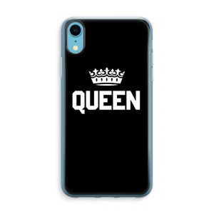 Queen zwart: iPhone XR Transparant Hoesje