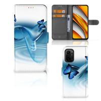 Poco F3 | Xiaomi Mi 11i | Telefoonhoesje | Met pasjeshouder | Vlinders