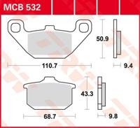 TRW Remblokken, en remschoenen voor de moto, MCB532 Allround organisch