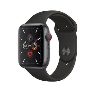 Apple Watch Series 5 40mm GPS + Cellular Aluminium - Space Grijs - Simlockvrij - Bracelet SpGoudt zwart
