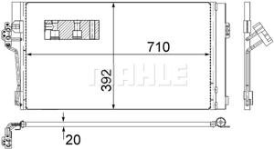 Condensor, airconditioning MAHLE, u.a. für Mercedes-Benz