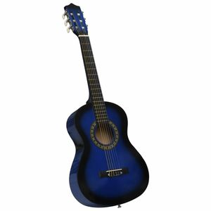 vidaXL Gitaar klassiek beginner en kinderen 1/2 34"" blauw