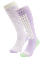 Poederbaas Skisokken Dames 2-pack White Multi-39/42