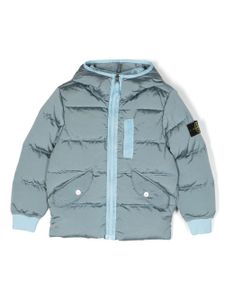 Stone Island Junior veste matelassée à capuche - Bleu