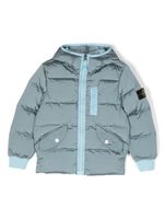 Stone Island Junior veste matelassée à capuche - Bleu - thumbnail