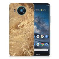 Nokia 8.3 | TPU | Siliconen hoesje | Marmer Creme